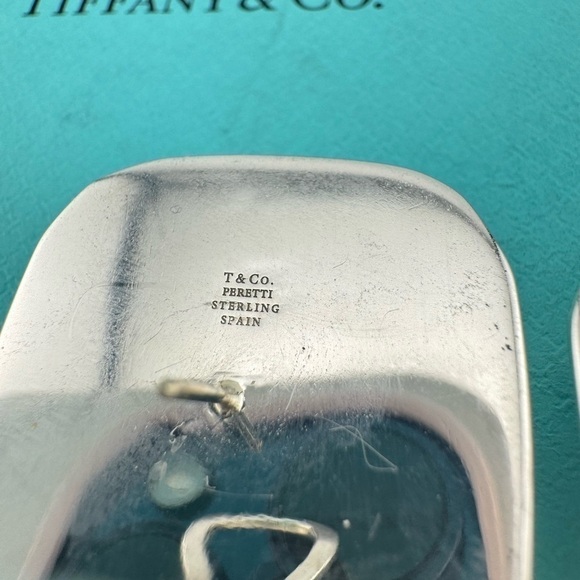 Tiffany & Co. Elsa Peretti HUGE Faceted Square Earrings Sterling Silver - Picture 6 of 8